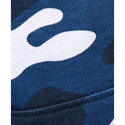 Babyhug Full Length Knit Ribbed Waist Lounge Pants - Blue