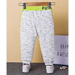 Babyhug Full Length Lounge Pant - Yellow White - 2-3Y Yellow