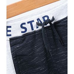 Babyhug Full Length Loungepants Text Print - Navy Blue
