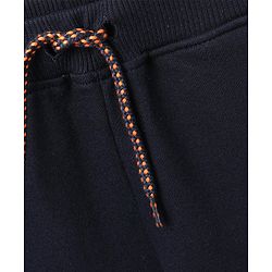 Babyhug Full Length Knit Ribbed Waist Lounge Pants - Navy Blue
