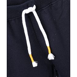 Babyhug Full Length Knit Ribbed Waist Lounge Pants - Yellow
