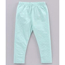 Babyhug Full Length Floral Print & Striped Legging - Blue Pink & Red