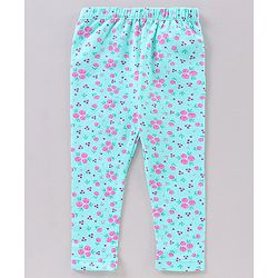 Babyhug Full Length Printed Leggings Pack of 3- Pink & Green