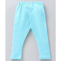 Babyhug Full Length Knit Lycra with Stretch Leggings Striped - Blue Pink
