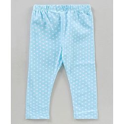 Babyhug Full Length Knit Lycra with Stretch Leggings Printed Pack of 3 - Blue Light and Dark Pink