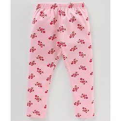Babyhug Lycra Knit Flower Print Baby Leggings - Multicolour