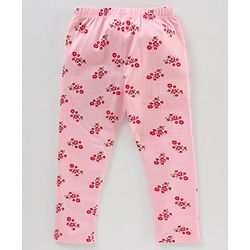 Babyhug Lycra Knit Flower Print Baby Leggings - Multicolour