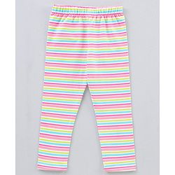 Babyhug Full Length Knit Lycra Leggings Multi Printed Pack of 5 - Multicolour