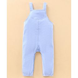 Babyhug Cap Sleeves Top & Dungaree Set Polka Dot & Minnie Mouse Print - Blue Pink