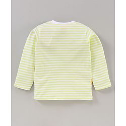 Babyhug Full Sleeves Cotton T-shirt with Dino Print - Light Yellow