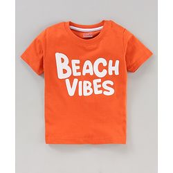 Babyhug Half Sleeves Cotton Blend Printed T-shirts - Red Blue and Yellow