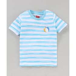 Babyhug Half Sleeves Cotton Blend Printed T-shirts - Red Blue and Yellow