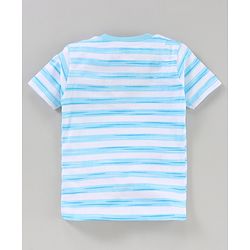 Babyhug Half Sleeves Cotton Blend Printed T-shirts - Red Blue and Yellow