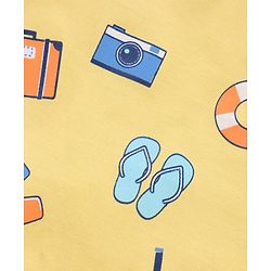 Babyhug Half Sleeves Cotton Blend Printed T-shirts - Red Blue and Yellow