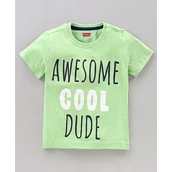 Babyhug Half Sleeves Cotton Blend T-shirts Striped Pack of 3 - Green Blue