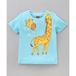 Babyhug Half Sleeves Cotton Blend T-shirts Striped Pack of 3 - Green Blue