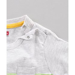 Babyhug Half Sleeves Cotton Blend T-shirts Striped Pack of 3 - Green Blue
