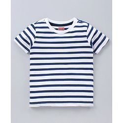 Babyhug Half Sleeves T-Shirts Multi Print Pack Of 3 - Blue White Red