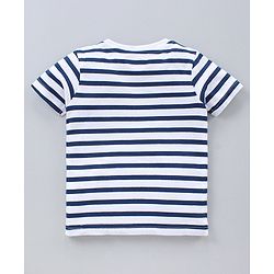 Babyhug Half Sleeves T-Shirts Multi Print Pack Of 3 - Blue White Red