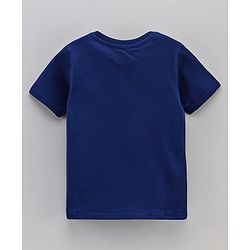 Babyhug Half Sleeves Striped Tees with Croc Print - Green Navy White