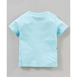 Babyhug Half Sleeves Stripes T-Shirt Animals Print Pack of 3 - Blue Yellow White
