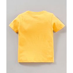 Babyhug Half Sleeves Stripes T-Shirt Animals Print Pack of 3 - Blue Yellow White