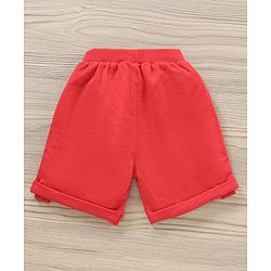 Babyhug Half Sleeves T-Shirt & Shorts Set Marvel Print - Red
