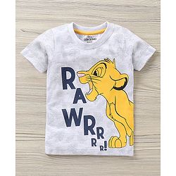 Babyhug Half Sleeves Printed Tee and Shorts Set - White Yellow