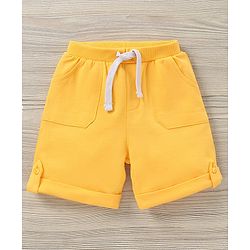 Babyhug Half Sleeves Printed Tee and Shorts Set - White Yellow