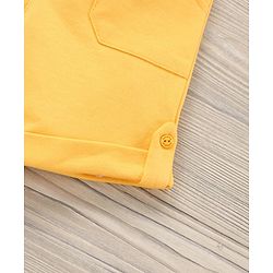 Babyhug Sleeveless T-Shirt and Shorts Set Astronaut Print - Blue Yellow
