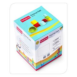Babyhug 8 Pieces Montessori Stacking Cup with Shapes, Colors & Number Recognition| Stack & Count| Baby Stacking Water & Beach Toys Set| Educational & Motor Skills Sorting & Nesting Toys