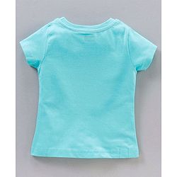 Babyhug Half Sleeves T-Shirt & Pyjama Set Flamingo Print - Blue