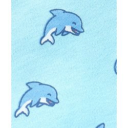 Babyhug 100% Cotton Half Sleeves Onesies Striped and Dolphin Print Pack of 3 - Blue Green