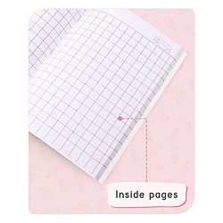 Babyhug Premium Brown Cover Square Lines Exercise Book Set Pack of 4 - 172 Pages Each