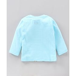 Babyhug 100% Cotton Half Sleeves Striped Onesies Text Print Pack of 2 - Blue Yellow