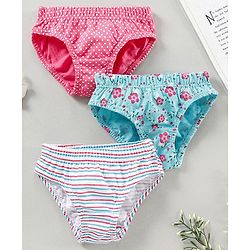 Babyhug 100% Cotton Panties Printed Pack of 3 - Multicolor
