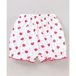 Babyhug Cotton Bloomer Multi Print Pack of 3 - Red White Green