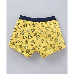 Babyhug Briefs Spacecraft Print Pack of 3 - Royal Blue Yellow White