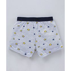 Babyhug Briefs Spacecraft Print Pack of 3 - Royal Blue Yellow White
