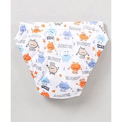 Babyhug 100% Cotton Knitted Briefs All Over Printed Pack of 5 - Multicolour