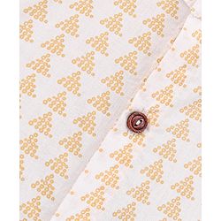 Babyhug Full Sleeves Cotton Kurta and Dhoti Set Printed - Beige