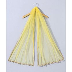 Babyhug Sleeveless Choli & Lehenga Set With Dupatta Floral Embroidery - Yellow