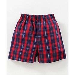 Babyhug Cotton Boxers Multi Print Pack of 3 - Blue Red White