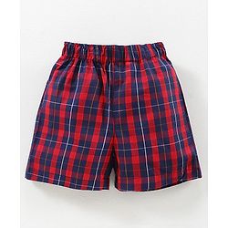 Babyhug Cotton Boxers Multi Print Pack of 3 - Blue Red White