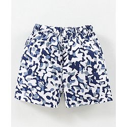 Babyhug Cotton Boxers Multi Print Pack of 3 - Blue Red White