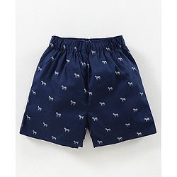 Babyhug Cotton Boxers Multi Print Pack of 3 - Blue Red White