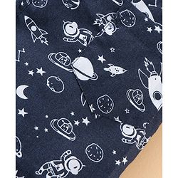Babyhug Knee Length Cotton Quick Dry Boxers Check Submarine And Space Print Pack Of 3 - Blue Red White