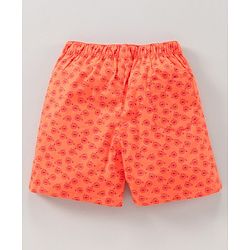 Babyhug Knee Length Cotton Boxer Check Pattern And Cycle Print Pack Of 3 - Blue White Red Orange