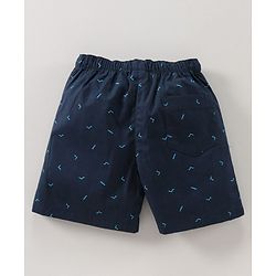 Babyhug Knee Length Cotton Boxer Check Pattern And Cycle Print Pack Of 3 - Blue White Red Orange