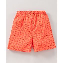 Babyhug Knee Length Cotton Boxer Check Pattern And Cycle Print Pack Of 3 - Blue White Red Orange